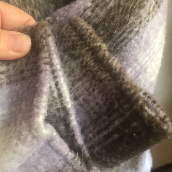 Plaid shacket shirt jacket Bagatelle cozy shacket size medium lavender b… - Picture 5 of 11